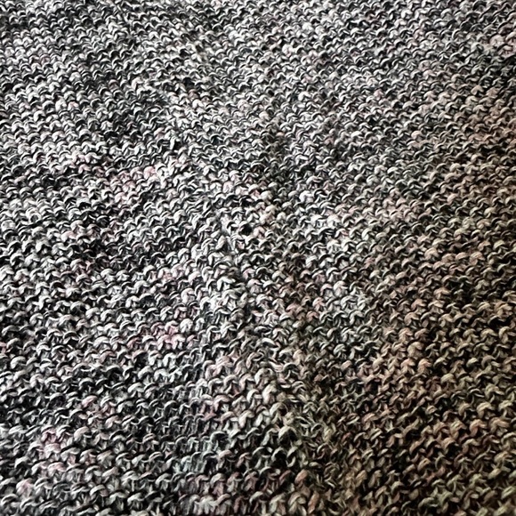 H&M Pink Black Marled Sweater Space Dye V-neck Long Sleeve Pullover Size Medium - Picture 8 of 11